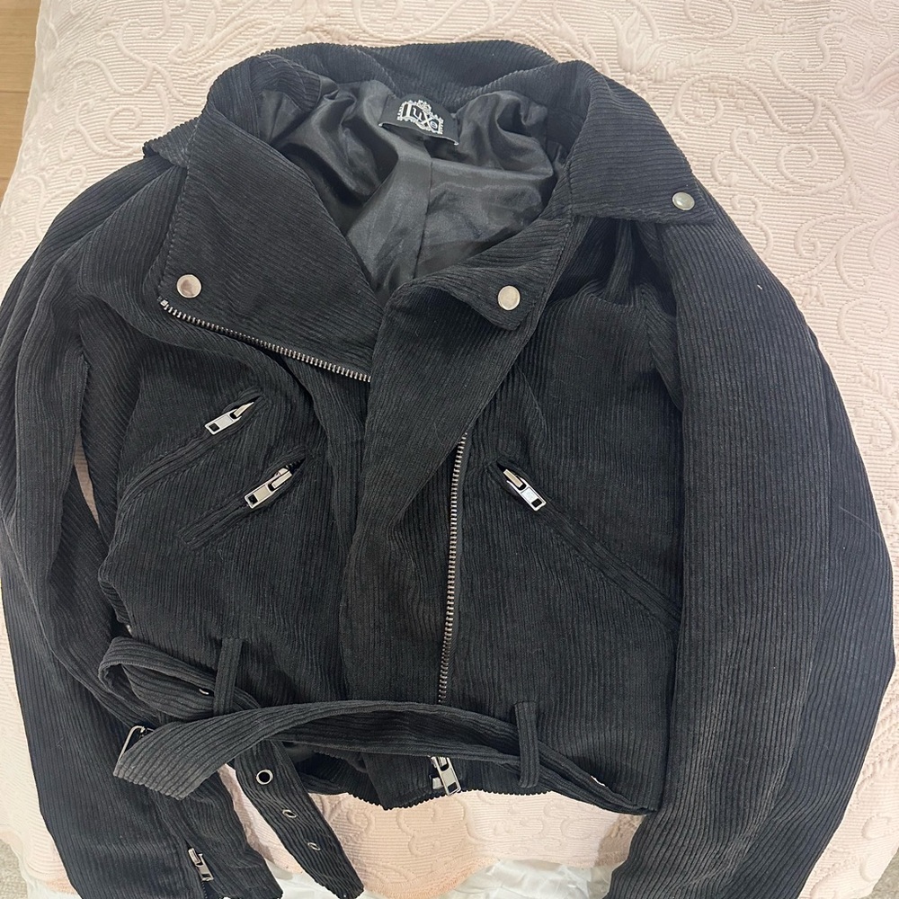 Luxe Black Corduroy Jacket